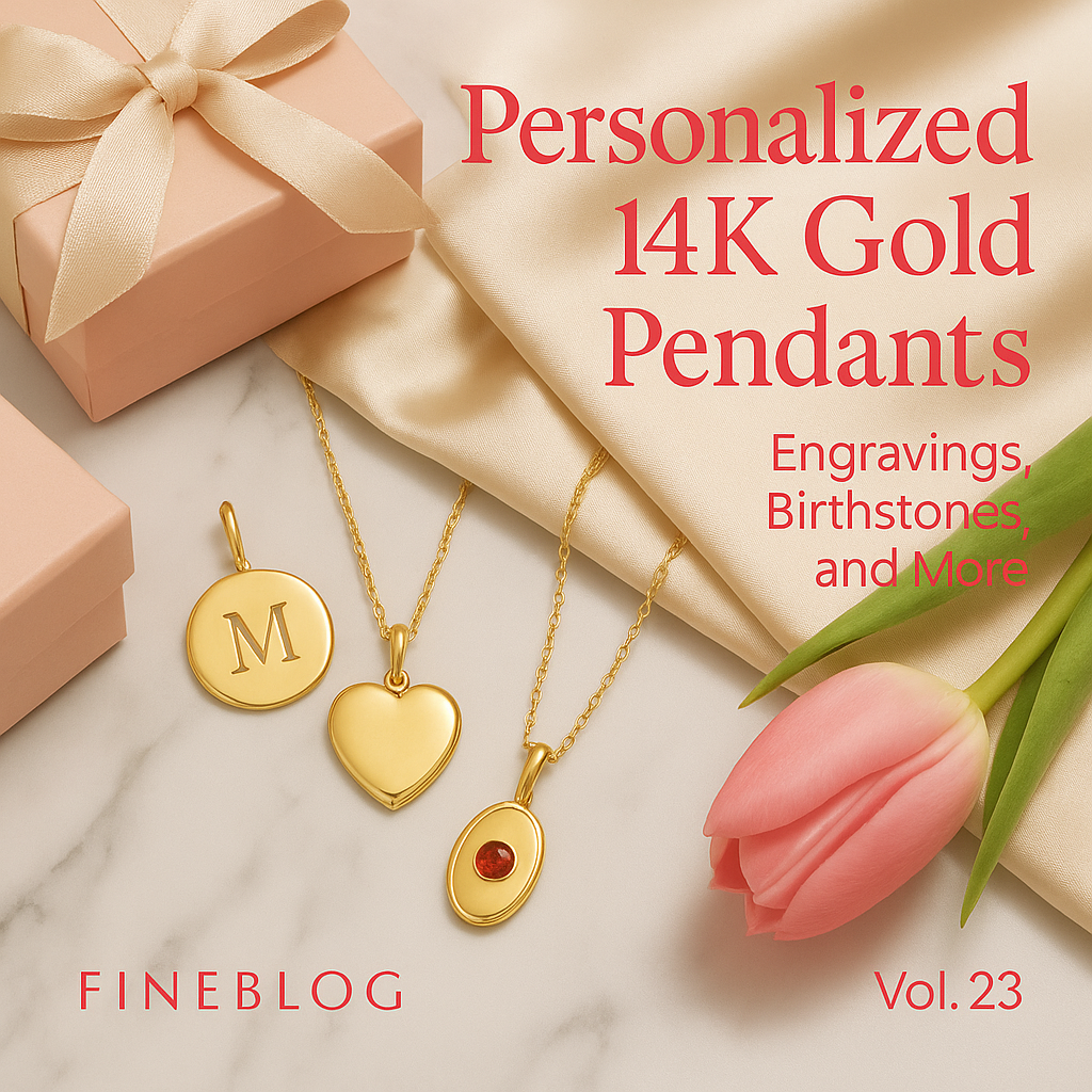 Personalized 14K Gold Pendants: Engravings, Birthstones, and More