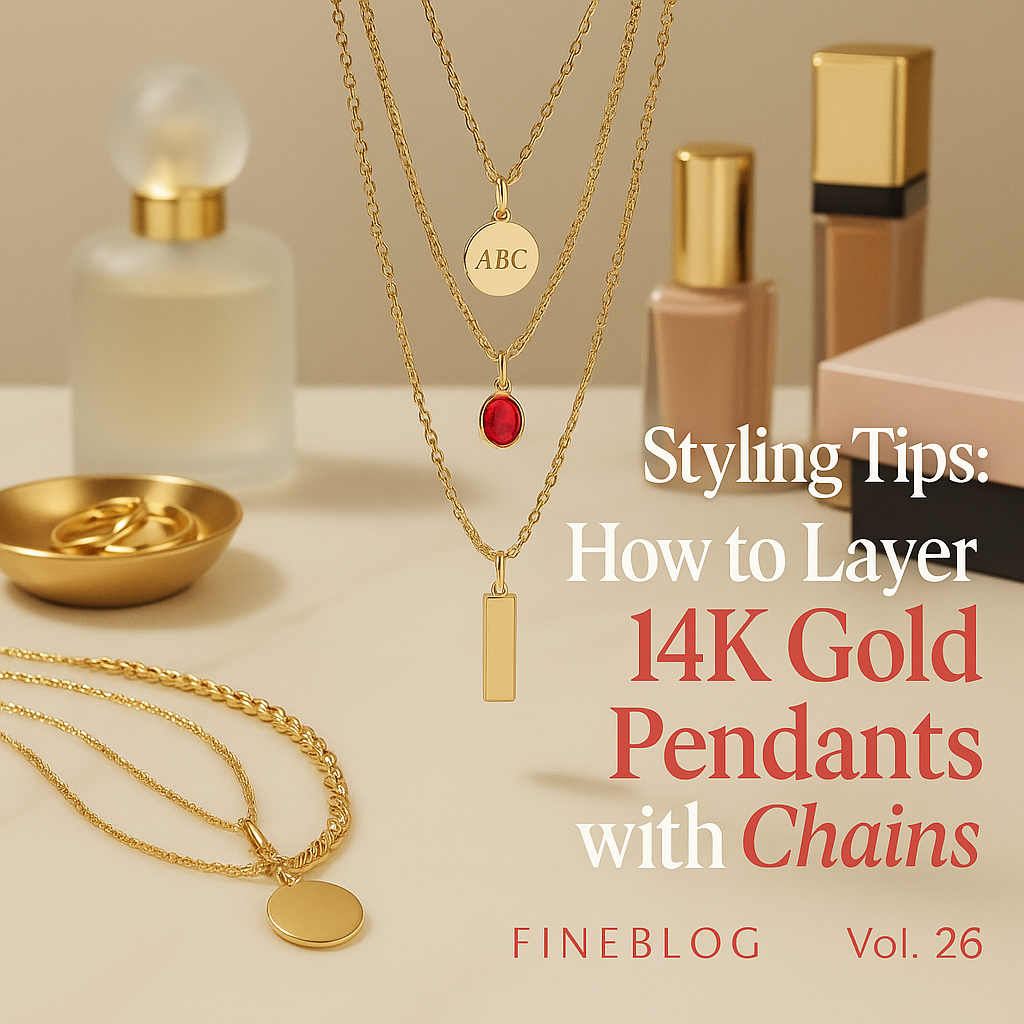 Styling Tips: How to Layer 14K Gold Pendants with Chains