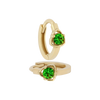 14k Solid Gold Floral Huggie Earrings | Fine Gold Jewelry