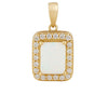 14k Gold Emerald-Cut Halo Pendant Collection | Fine Gold Jewelry