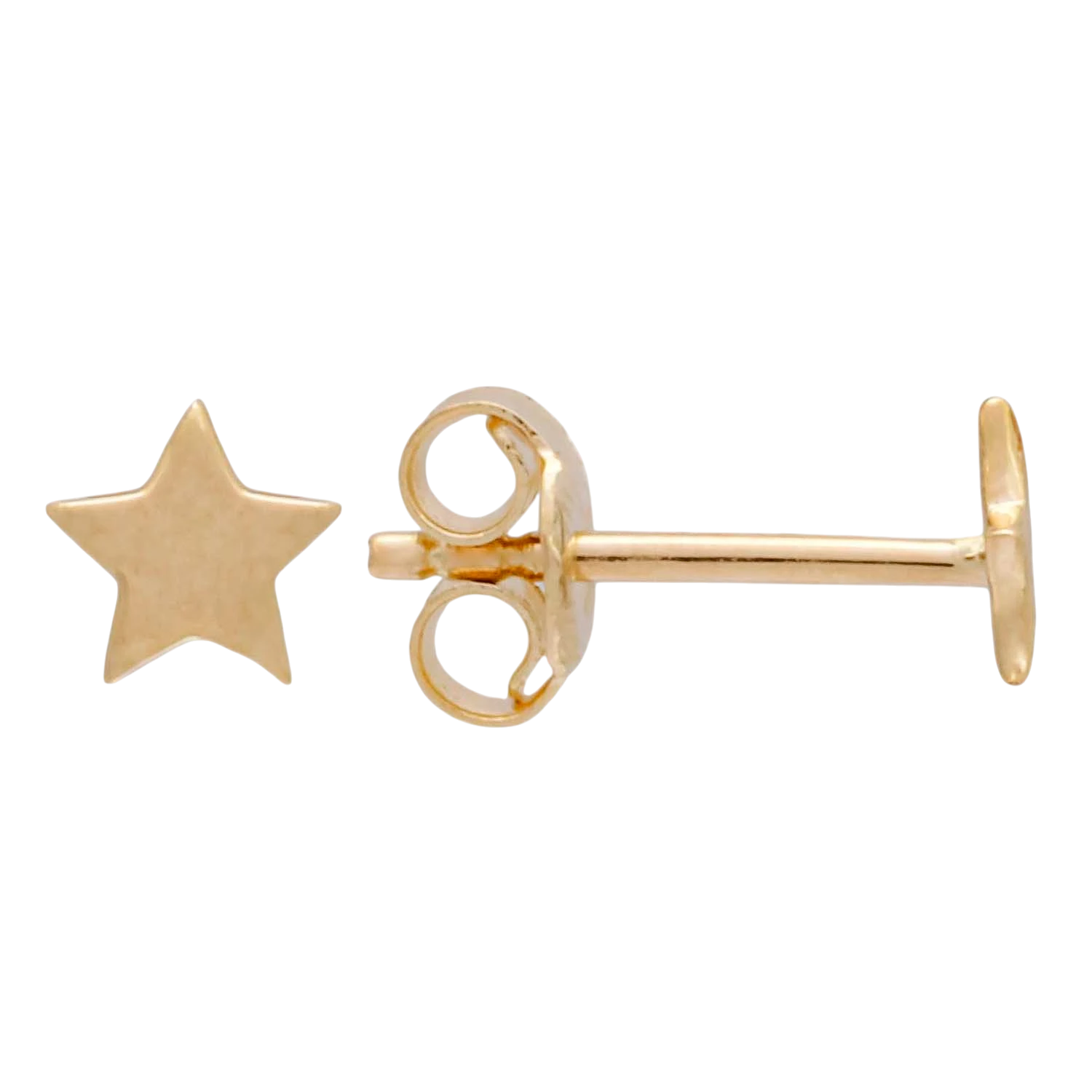 14k Gold Tiny Star Stud Earring | Minimalist Everyday Jewelry by Fine Gold Jewelry