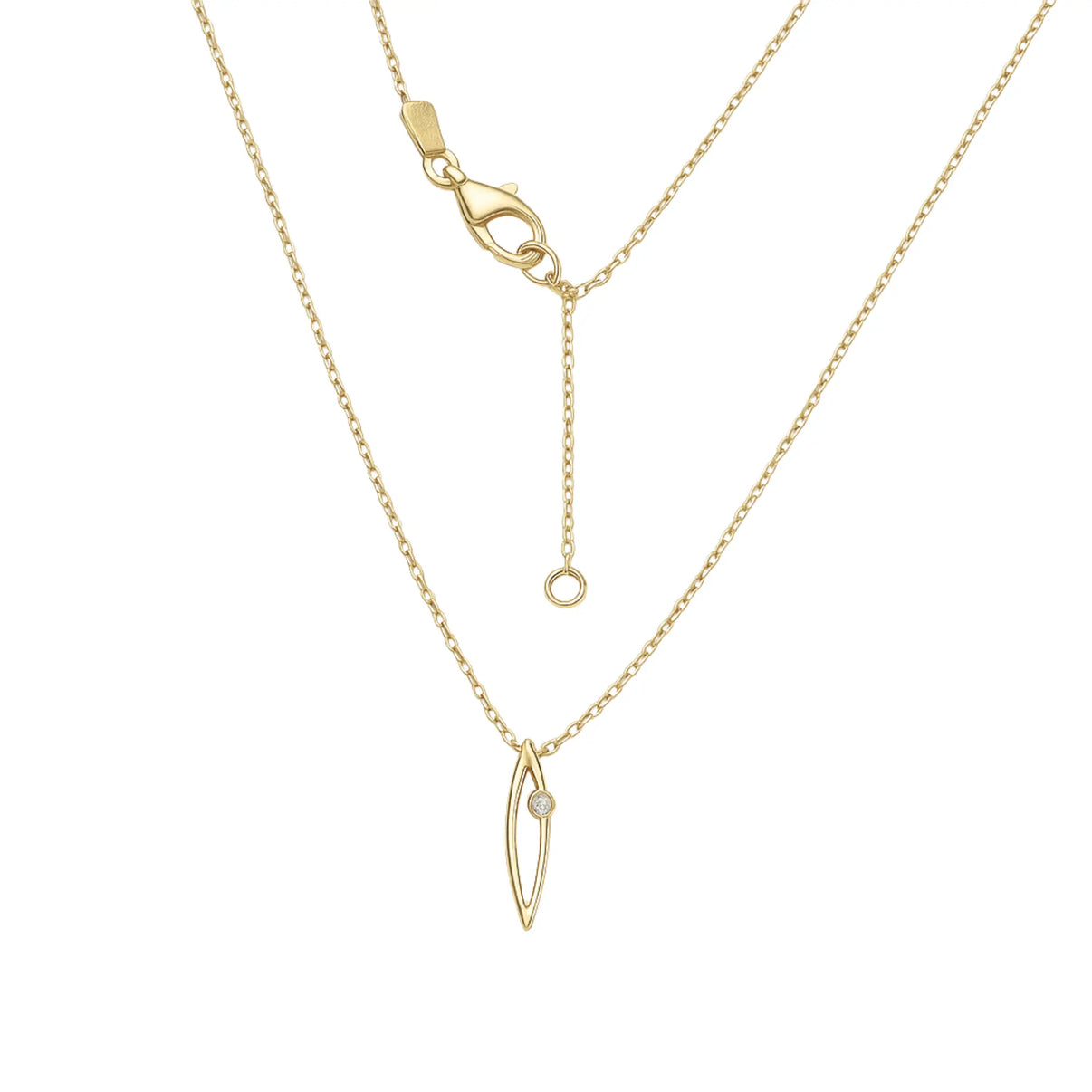 14k Yellow Gold Minimalist Pendant Necklace by Fine Gold Jewelry