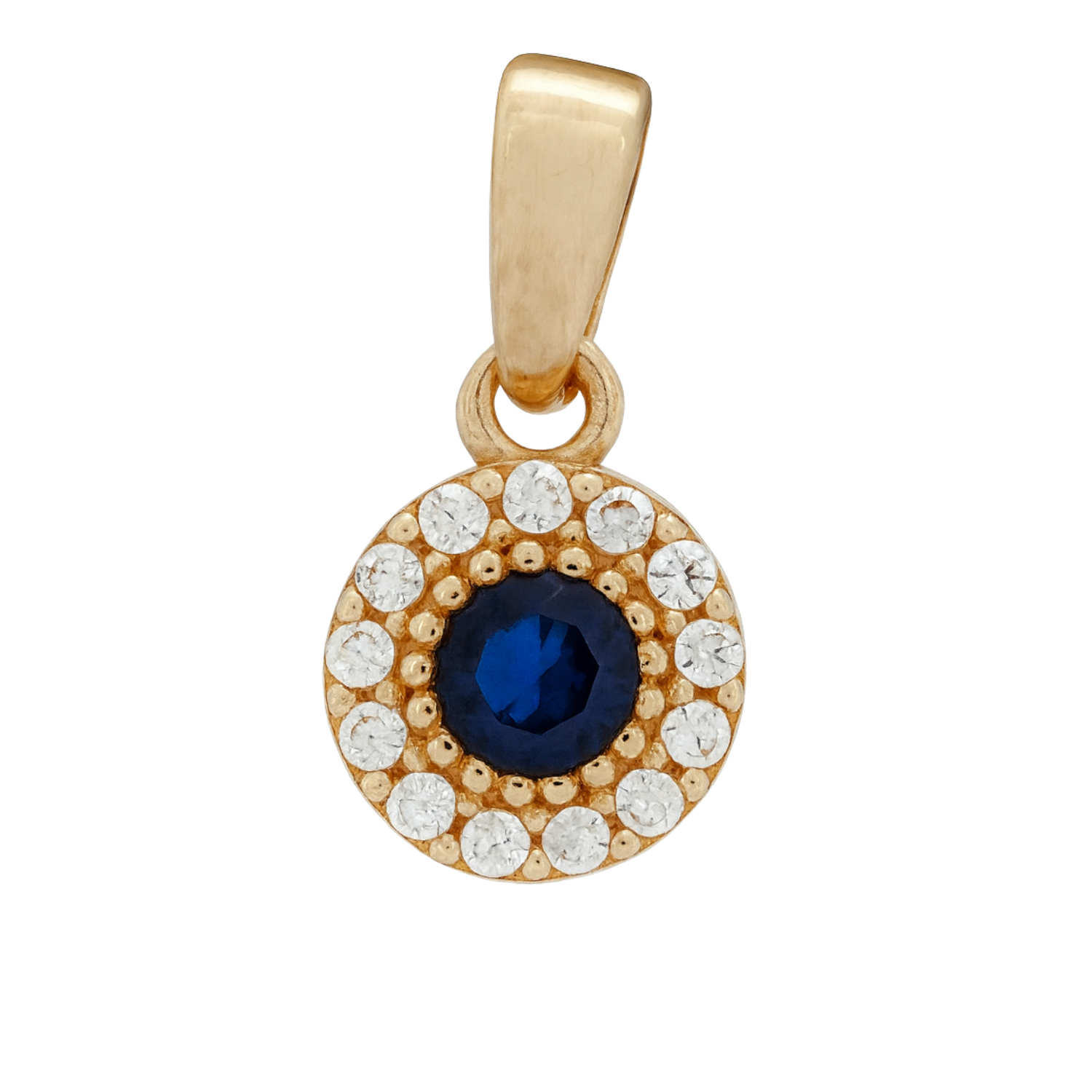 14k Gold & White Gold Mini Pendant | Fine Gold Jewelry