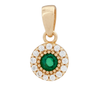 14k Gold & White Gold Mini Pendant | Fine Gold Jewelry
