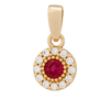 14k Gold & White Gold Mini Pendant | Fine Gold Jewelry