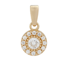 14k Gold & White Gold Mini Pendant | Fine Gold Jewelry