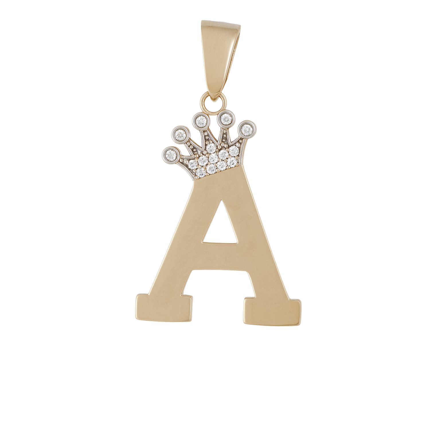 14k Real Gold Initial Necklace Pendant | Fine Gold Jewelry